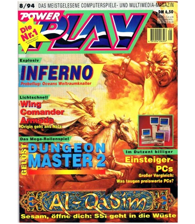 Power Play 8/94 1994 unvollständig - Magazin / Heft