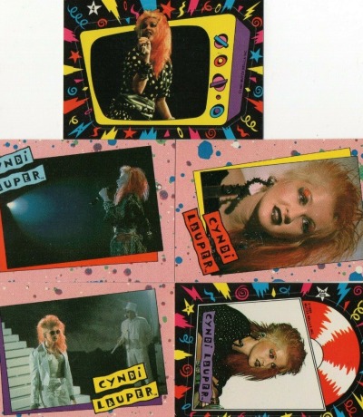Cyndi Lauper - 5 Trading Cards & Sticker