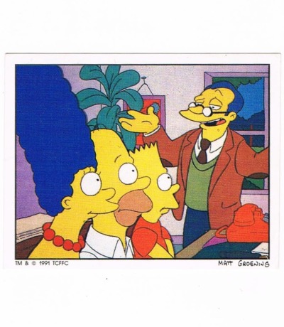 Panini Sticker No 83 - The Simpsons 1991