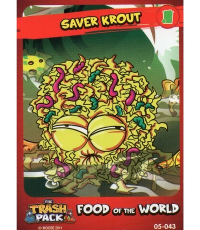 Saver Krout / Food of the World - The Trash Pack Trading Cards - Series 2
