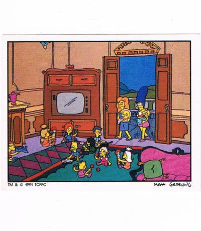 Panini Sticker No 110 - The Simpsons 1991