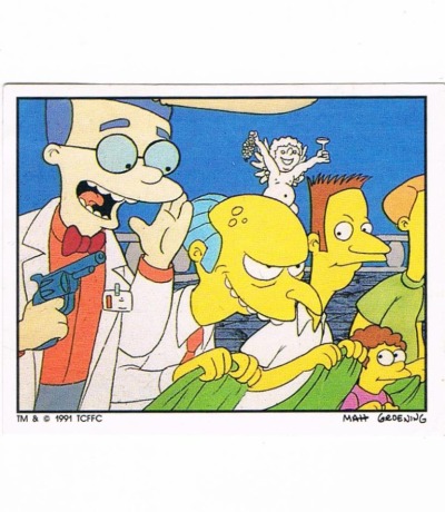 Panini Sticker No 112 - The Simpsons 1991