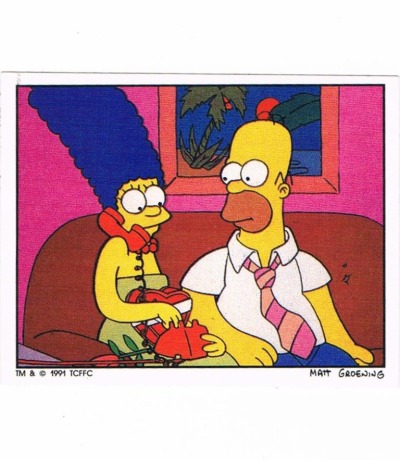 Panini Sticker No 16 - The Simpsons 1991