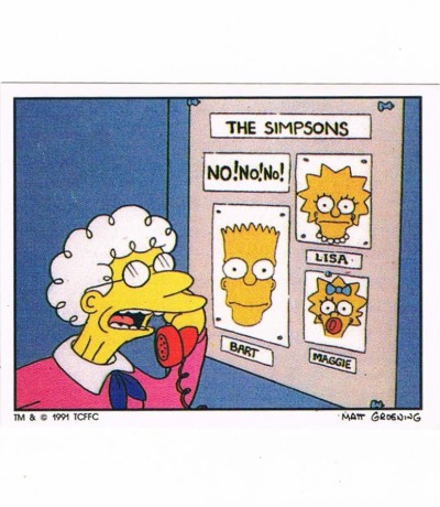 Panini Sticker Nr 17 - The Simpsons 1991