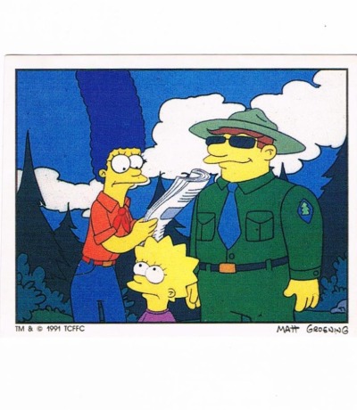 Panini Sticker No 194 - The Simpsons 1991