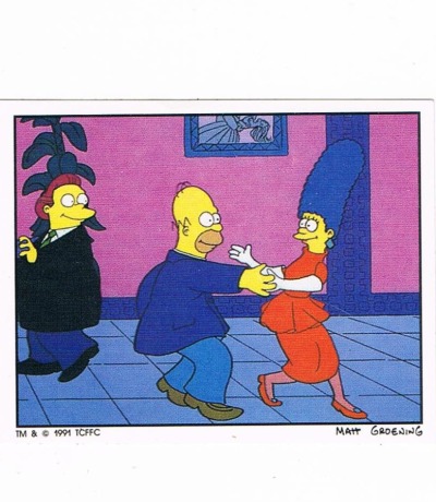 Panini Sticker No 37 - The Simpsons 1991