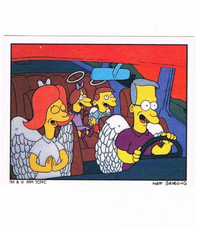 Panini Sticker No 121 - The Simpsons 1991