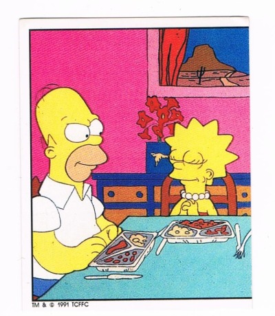 Panini Sticker No 124 - The Simpsons 1991