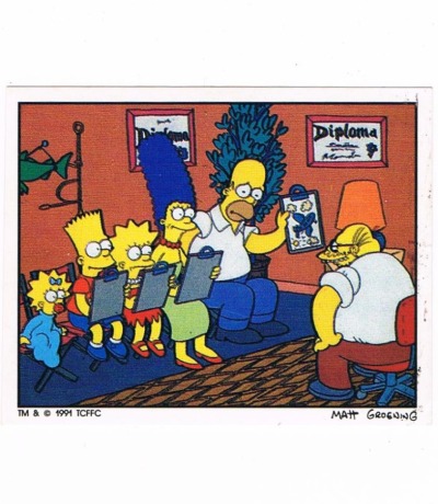Panini Sticker No 136 - The Simpsons 1991