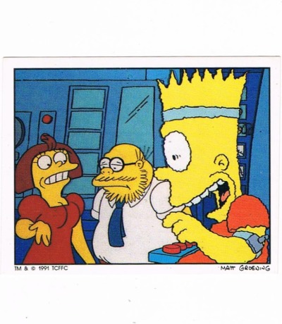 Panini Sticker No 142 - The Simpsons 1991