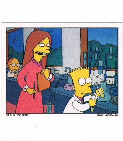 Panini Sticker No 97 - The Simpsons 1991