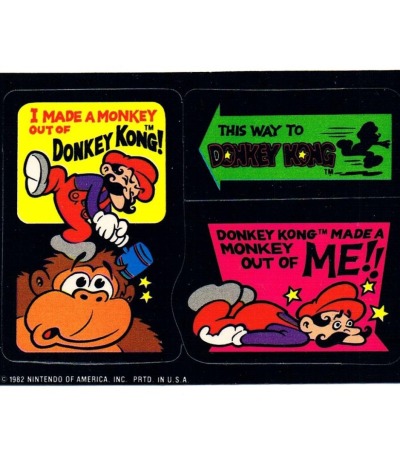DONKEY KONG Sticker - Nintendo 1982 - 1982 Game&Watch Arcade