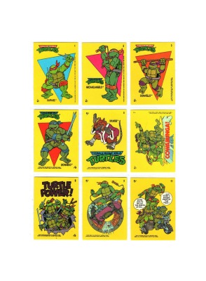 Ninja Turtles / Teenage Mutant Hero Turtles - 9 Sticker von 1989 - Topps 1989