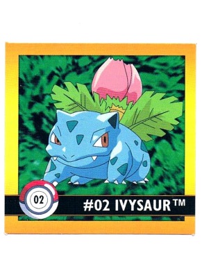 Sticker No 2 Ivysaur/Bisaknosp - Pokemon / Artbox 1999