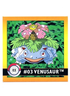 Sticker No 3 Venusaur/Bisaflor - Pokemon / Artbox 1999