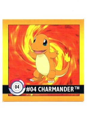 Sticker Nr. 4 Charmander/Glumanda - Pokemon - Series 1 - Nintendo / Artbox 1999