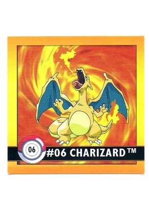 Sticker No 6 Charizard/Glurak - Pokemon / Artbox 1999