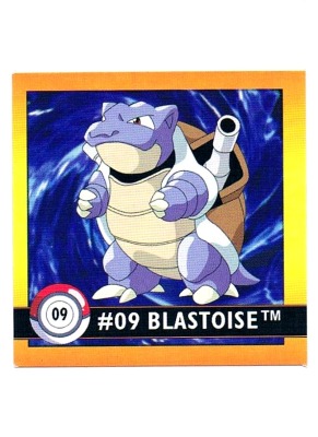 Sticker No. 9 Blastoise/Turtok - Pokemon / Artbox 1999