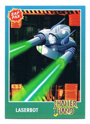 Zap Pax No. 9 - Shatter Hand Laserbot - Nintendo NES - 90s Trading Card