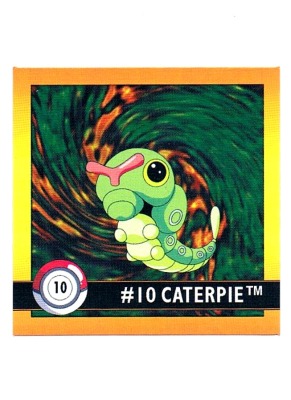 Sticker Nr. 10 Caterpie/Raupy - Pokemon - Series 1 - Nintendo / Artbox 1999