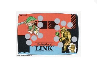 The Legend of Zelda 2 - The Adventure of Link - NES Rubbelkarte Pee Chee / Nintendo 1989 -