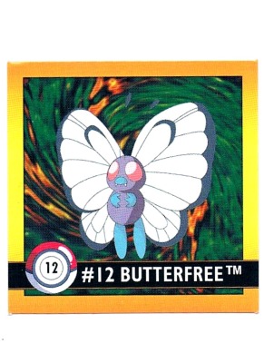 Sticker Nr 12 Butterfree/Smettbo - Pokemon - Series 1 - Nintendo / Artbox 1999