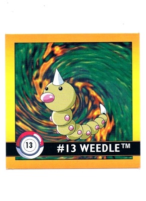 Sticker Nr. 13 Weedle/Hornliu - Pokemon - Series 1 - Nintendo / Artbox 1999