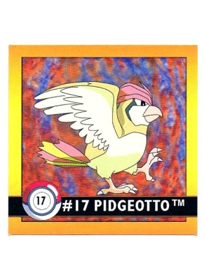 Sticker Nr. 17 Pidgeotto/Tauboga - Pokemon - Series 1 - Nintendo / Artbox 1999