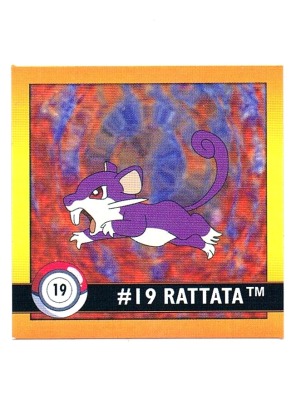 Sticker Nr 19 Rattata/Rattfratz - Pokemon - Series 1 - Nintendo / Artbox 1999