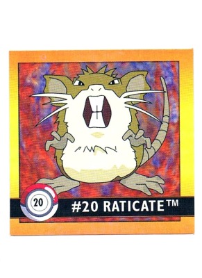 Sticker No. 20 Raticate/Rattikarl - Pokemon / Artbox 1999