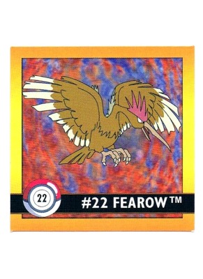 Sticker No. 22 Fearow/Ibitak - Pokemon / Artbox 1999