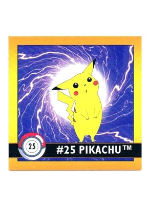 Sticker No. 25 Pikachu/Pikachu - Pokemon / Artbox 1999