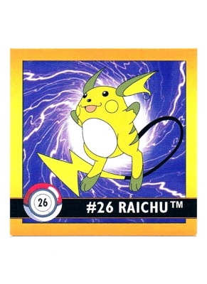 Sticker No 26 Raichu/Raichu - Pokemon / Artbox 1999