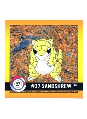 Sticker Nr 27 Sandshrew/Sandan - Pokemon - Series 1 - Nintendo / Artbox 1999