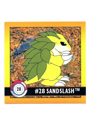 Sticker Nr. 28 Sandslash/Sandamer - Pokemon - Series 1 - Nintendo / Artbox 1999