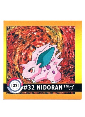 Sticker Nr. 32 Nidoran /Nidoran - Pokemon - Series 1 - Nintendo / Artbox 1999