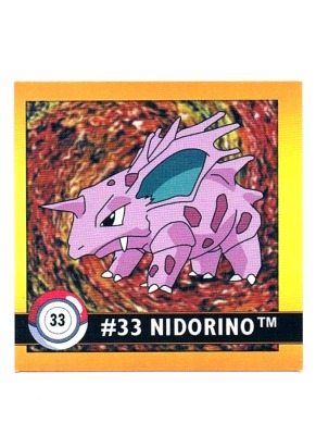 Sticker No. 33 Nidorino/Nidorino - Pokemon / Artbox 1999