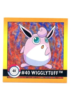 Sticker Nr 40 Wigglytuff/Knuddeluff - Pokemon - Series 1 - Nintendo / Artbox 1999