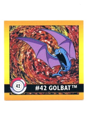 Sticker No. 42 Golbat/Golbat - Pokemon / Artbox 1999