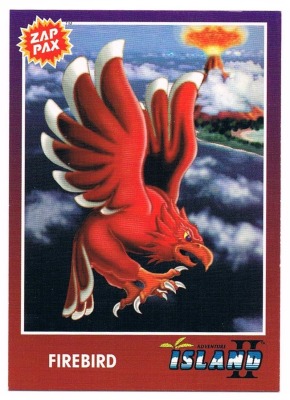 Zap Pax No 43 - Adventure Island II Firebird - Nintendo NES - 90s Trading Card