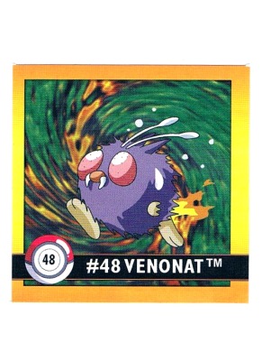 Sticker No 48 Venonat/Bluzuk - Pokemon / Artbox 1999