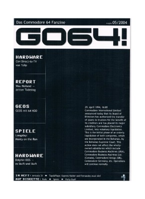 Ausgabe 05/04 - 2004 - GO64 - Das Commodore-64-Magazin