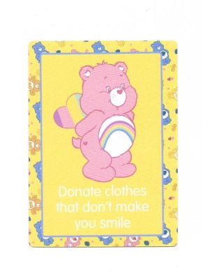 05. Donate clothes that dont make you smile - Care Bears / Glücksbärchis - Trading Card
