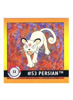 Sticker No 53 Persian/Snobilikat - Pokemon / Artbox 1999
