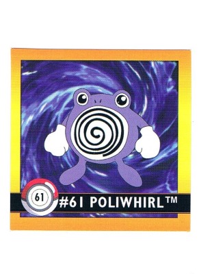 Sticker Nr. 61 Poliwhirl/Quaputzi - Pokemon - Series 1 - Nintendo / Artbox 1999