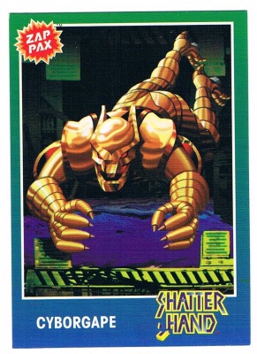 Zap Pax No. 62 - Shatter Hand Cyborgape - Nintendo NES - 90s Trading Card