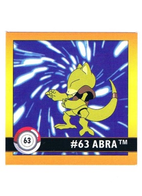 Sticker No 63 Abra/Abra - Pokemon / Artbox 1999