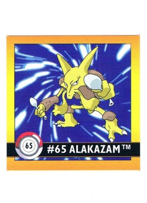 Sticker Nr. 65 Alakazam/Simsala - Pokemon - Series 1 - Nintendo / Artbox 1999