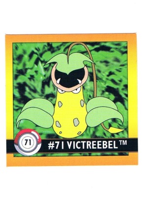 Sticker No 71 Victreebel/Sarzenia - Pokemon / Artbox 1999