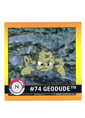 Sticker Nr. 74 Geodude/Kleinstein - Pokemon - Series 1 - Nintendo / Artbox 1999